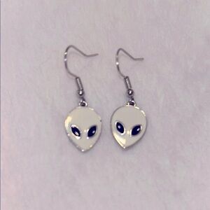 Alien Face Dangle Earrings